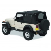Capotage de remplacement BESTOP noir Jeep Wrangler avec haut de portes 1988 à 1995