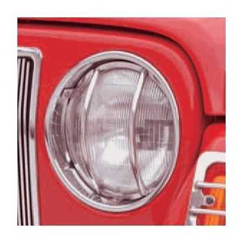 Grille de phare avant inox Jeep Wrangler TJ 1997-2006