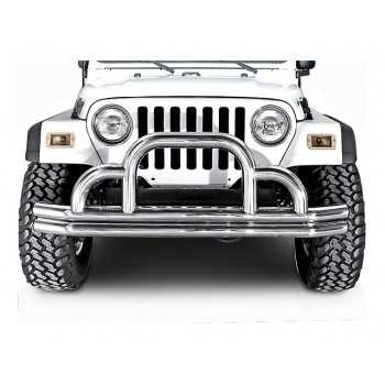 Pare chocs defender inox Jeep CJ Wrangler YJ-TJ de 1955 à 2006