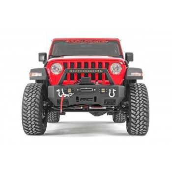 Pare-chocs avant en acier à LED avec support de treuil Jeep Wrangler JL