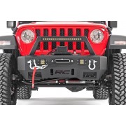 Pare-chocs avant en acier à LED avec support de treuil Jeep Wrangler JL
