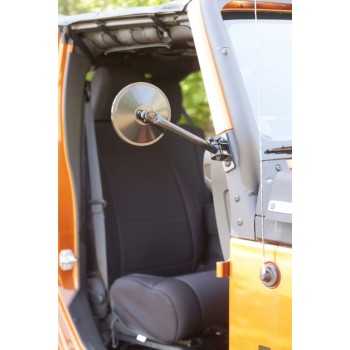 Rétroviseur noir rond Jeep Wrangler 1997-2018