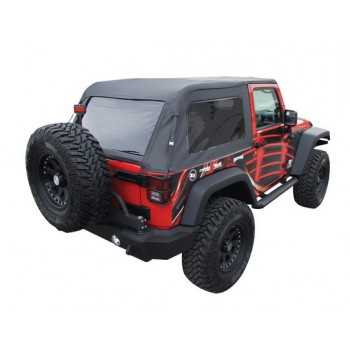 Capotage noir Jeep Wrangler JK 2007-2018
