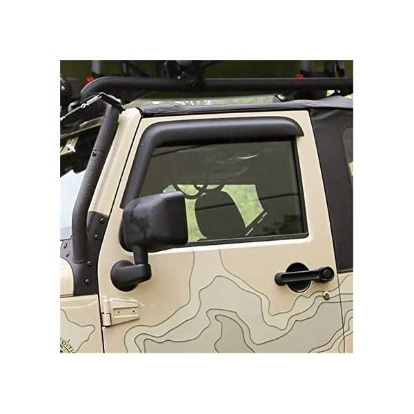 Deflecteur de porte avant noir mat Jeep Wrangler JK 2007-2018 2 portes