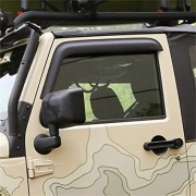 Deflecteur de porte avant noir mat Jeep Wrangler JK 2007-2018 2 portes