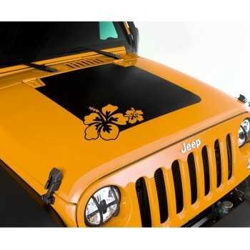 Decalcomanie en vinyl fleur Jeep Wrangler JK 2007-