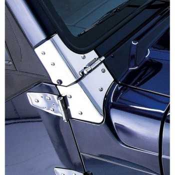 Charnieres de baie de pare brise Jeep Wrangler TJ 97-06