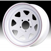 Jante acier 8 branches blanches 7X16 Toyota BJ4&-Nissan patrol 260/GR