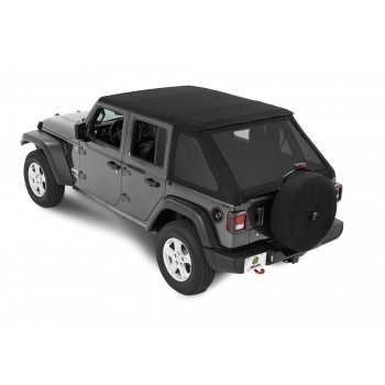 Capotage Bestop® trektop noir Jeep Wrangler JL 2018+ 4 portes