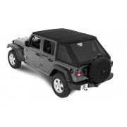Capotage Bestop® trektop noir Jeep Wrangler JL 2018+ 4 portes