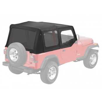 Capotage de remplacement PAVEMENT ENDS noir Wrangler a/haut de portes 1988-1995