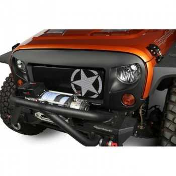 GRILLE DE CALANDRE \\"SPARTAN\\" NOIR MAT JEEP WRANGLER JK 2007-2017