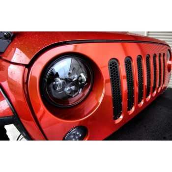 Optique de phare a LED sans vieilleuse fond noir Jeep-Toyota-Nissan-Land Rover-Mitsubishi