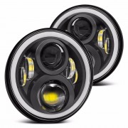 Optique de phare a LED sans vieilleuse fond noir Jeep-Toyota-Nissan-Land Rover-Mitsubishi