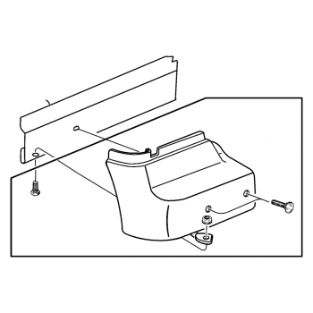 Embout de pare choc avant droit noir haut Jeep Wrangler TJ