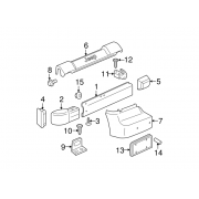 Embout de pare choc avant droit noir haut Jeep Wrangler TJ