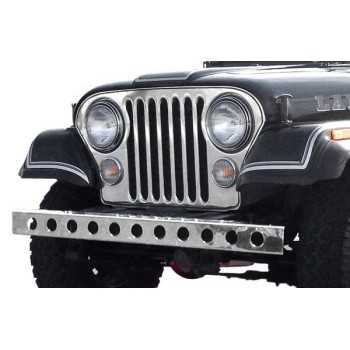 Pare choc avant inox avec trous Jeep CJ 1955-1986