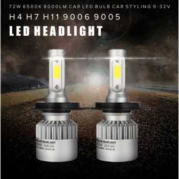 Kit d'ampoule LED H4 72W 8000LM 6500K