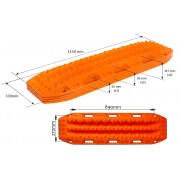 Plaque de desensablage MAXTRAX rouges gen2 dimensions 1,15 m long X 0,34 m