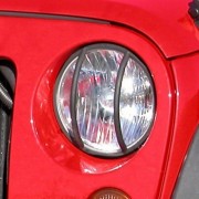 Grille de phare avant noire Jeep Wrangler JK 2007+ JEEP