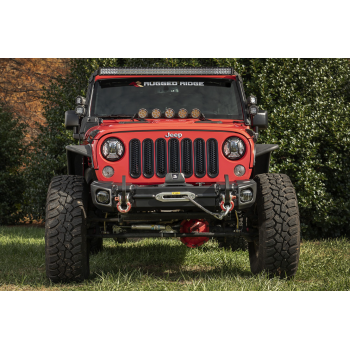 Pare-chocs avant Arcus a/support de treuil et crochets Jeep Wrangler JK 07-18