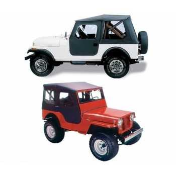 Capotage Bestop® noir Tigertop  Jeep CJ5 1955-1975  et M38A1 1951-1962