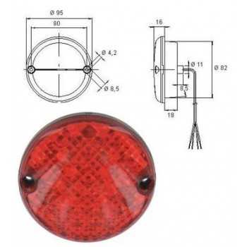 Feu antibrouillard arrière a LED 12 V