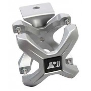 Support de phare aluminium argent pour tube de diamètre 57 à 76 mm
