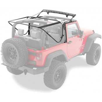 Capotage Supertop® NX TISSU SERGE BESTOP noir Jeep Wrangler JK 2007-2018 2 portes