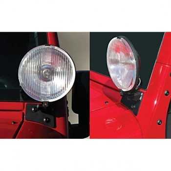 Support de phare sur baie de pare brise Jeep Wrangler JK 2007-2018