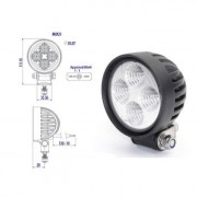 Projecteur de travail à LED rond 700 LUMENS 12 -24 Volts