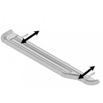 Marche pieds inox 50mm Nissan Navara NP300 2016+ 2 Portes