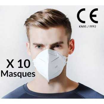Masque de protection FFP2 SANS SOUPAPE 10 UNITE