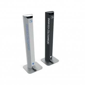 Distributeur de gel D'ALCOOL gris
