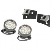 Support de phare sur baie de pare brise avec phare à led rond WRANG...