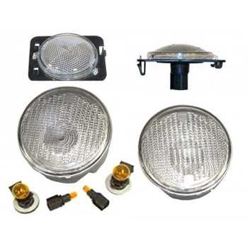 Feu clignotant latéral blanc 4 pieces Jeep Wrangler JK 2007-2018