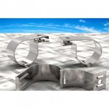 Support de phare inox pour tube de diamètre 76 mm