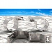 Support de phare inox pour tube de diamètre 76 mm
