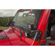 Support de phare noir sur baie de pare brise Jeep Wrangler TJ 1997-2006