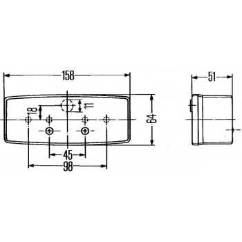 Feu clignotant avant droit Jeep Wrangler YJ 1987-1995