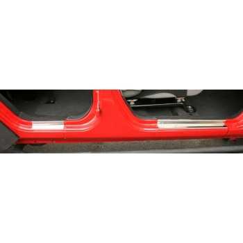 PROTECTIONS D'ENTREE DE PORTE INOX AVANT ET ARRIERE JEEP WRANGLER J...