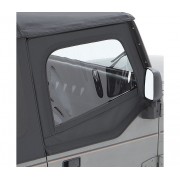 Jeu de demi porte noir avec coin arrière supérieur carré BESTOP Jeep Wrangler YJ 1988-1995