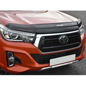 Deflecteur de capot teinté Toyota Hilux Invincible X 2018+ avec logo
