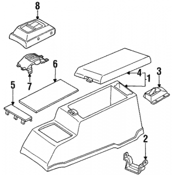 Dessus de console noir Nissan Terrano I