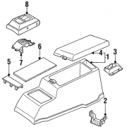 Dessus de console noir Nissan Terrano I