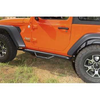 Marche pieds noir ovales Jeep Wrangler JL 2 portes 2007-2018