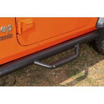 Marche pieds noir ovales Jeep Wrangler JL 2 portes 2007-2018