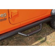 Marche pieds noir ovales Jeep Wrangler JL 2 portes 2007-2018