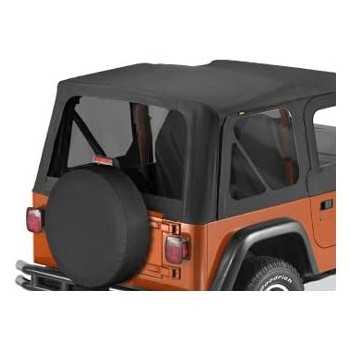 Fenêtres teintées Bestop® noir brillant  Jeep Wrangler TJ 1996-2002