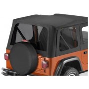 Fenêtres teintées Bestop® noir brillant  Jeep Wrangler TJ 1996-2002